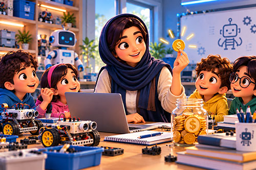 اولین درآمد مربی رباتیک